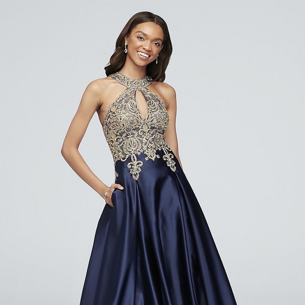 david's bridal metallic dress Plus Size Wedding Dress with Metallic Tulle